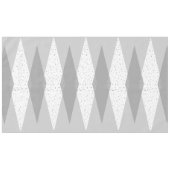 Nappe Jacquard gris moderne du milieu du siècle (Devant (Horizontal))