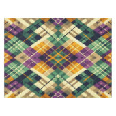 Nappe Jacquard Mardi Gras jaune violet vert (Devant (Horizontal))