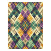 Nappe Jacquard Mardi Gras jaune violet vert (Devant)