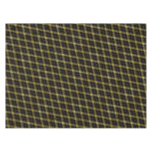 NAPPE JACQUARD NOIR ET OR TARTAN PLANTÉ (Devant (Horizontal))