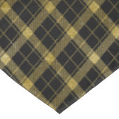 NAPPE JACQUARD NOIR ET OR TARTAN PLANTÉ (Angle)