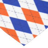 Nappe Jacquard orange et bleu diamant (Angle)
