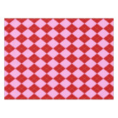 Nappe Jacquard preppy Tartan Diamond Plaid Rouge rose (Devant (Horizontal))