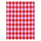 Nappe Jacquard preppy Tartan Diamond Plaid Rouge rose (Devant)