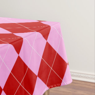 Nappe Jacquard preppy Tartan Diamond Plaid Rouge rose