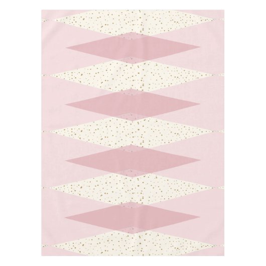 Nappe Jacquard rose moderne du milieu du siècle (Devant)