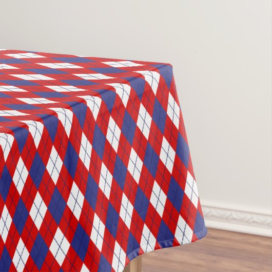 Nappe Jacquard rouge, blanc, bleu 1-52x70 EN COTON TABLE (In Situ)