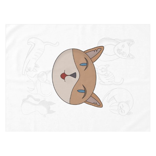 Nappe J'adore les couvertures de couette pour chats (Devant (Horizontal))