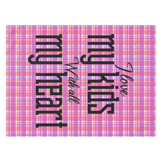 Nappe J'Aime Mon Enfant Avec Tout Mon Coeur (Devant (Horizontal))