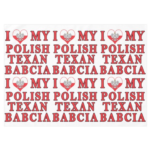 Nappe J'Aime Mon Texan Polonais Babcia (Devant (Horizontal))