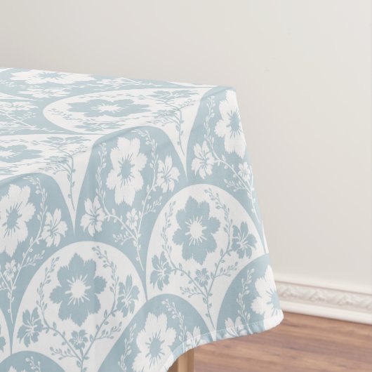 Nappe Japanese Floral Pattern in Soft Blue and White (In Situ)