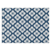 Nappe Japanese Navy Blue Ivory Floral Geometric Pattern (Devant (Horizontal))
