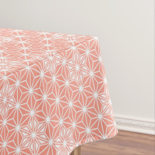 Nappe Japonais Asanoha motif - corail rose
