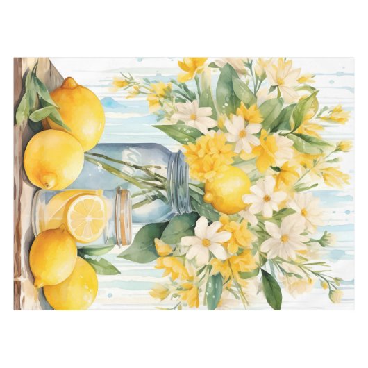 Nappe Jar à fleurs de citron d'été (Devant (Horizontal))