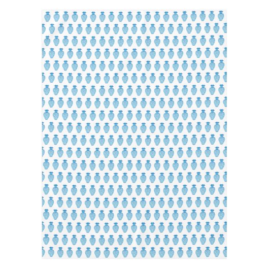 Nappe Jar à gingembre blanc et bleu ananas (Devant)