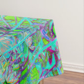 Nappe Jardin à fleurs vert et violet Abstrait Aqua (In Situ)