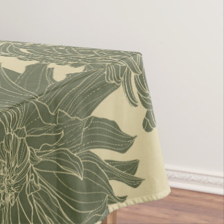 Nappe Jardin à la main et fleurs tropicales.
