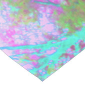 Nappe Jardin Abstrait impressioniste rose et turquoise (Angle)