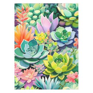 Nappe Jardin botanique succulent d'été coloré