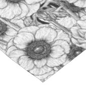 Nappe Jardin d'anémones en noir et blanc (Angle)