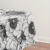 Nappe Jardin d'anémones en noir et blanc (In Situ)