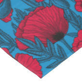 Nappe Jardin de pavot rouge sur bleu (Angle)