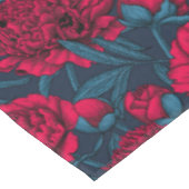 Nappe Jardin de pivoine rouge sur bleu foncé (Angle)