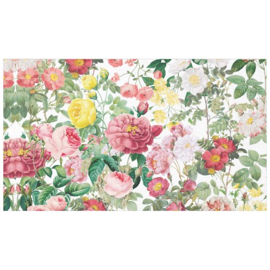 Nappe Jardin de printemps Vintage Rose (Devant (Horizontal))
