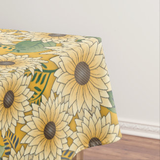 Nappe Jardin de tournesol jaune fleuri gras