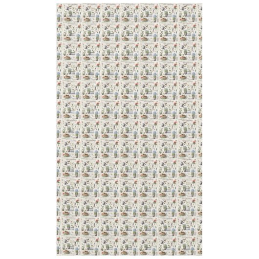 Nappe Jardin fleuri Vintage (Devant)