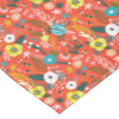 Nappe Jardin Floral Fleuri de printemps rouge (Angle)
