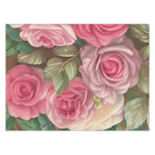 Nappe Jardin Rose victorien - Fleurs rose pastel (Devant (Horizontal))