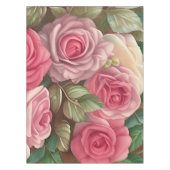 Nappe Jardin Rose victorien - Fleurs rose pastel (Devant)