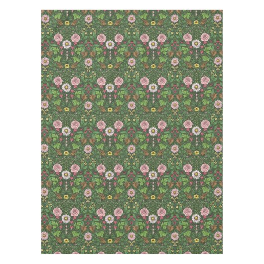 Nappe Jardin sauvage en vert (Devant)