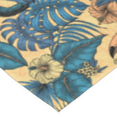 Nappe Jardin toucan en jaune et bleu (Angle)