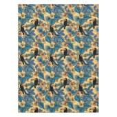 Nappe Jardin toucan en jaune et bleu (Devant)