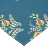 Nappe jaune blanc hongrois floral (Angle)