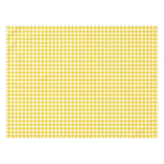 Nappe jaune citron de coton de guingan (Devant (Horizontal))