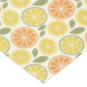 Nappe Jaune citron orange Motif blanc (Angle)