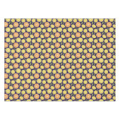 Nappe Jaune citron orange motif bleu (Devant (Horizontal))