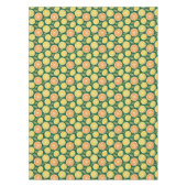 Nappe Jaune citron orange Motif vert (Devant)