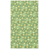 Nappe Jaune clair et vert pâle Rose Mariage floral (Devant)