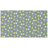 Nappe Jaune clair Périwinkle bleu Rose Mariage floral (Devant (Horizontal))