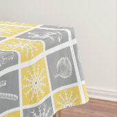 Nappe Jaune gris vacances hiver quilt motif (In Situ)