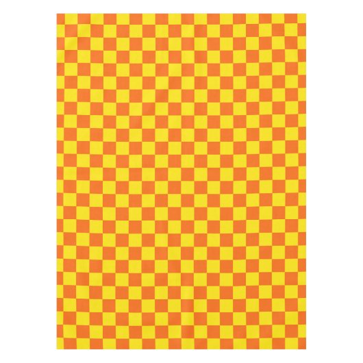 Nappe Jaune Orange À damiers Vérifier la conception (Devant)