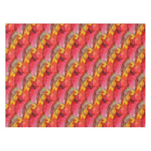 Nappe Jaune rouge d'art d'aquarelle