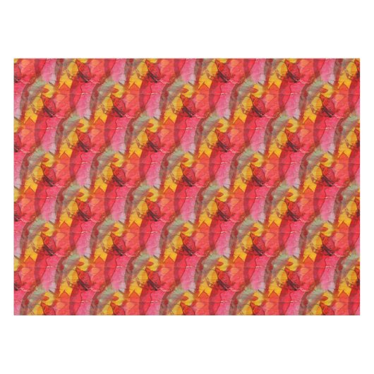 Nappe Jaune rouge d'art d'aquarelle (Devant (Horizontal))