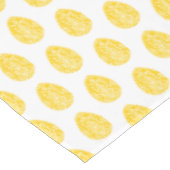 Nappe Jaune Rustique Floral Oeuf de Pâques Linocut (Angle)