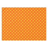 Nappe Jaune Sur Orange Pois Design Motif (Devant (Horizontal))
