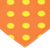 Nappe Jaune Sur Orange Pois Design Motif (Angle)